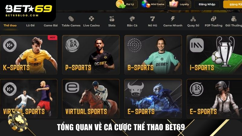 Cá cược thể thao Bet69 mang đến một sân chơi chuyên nghiệp